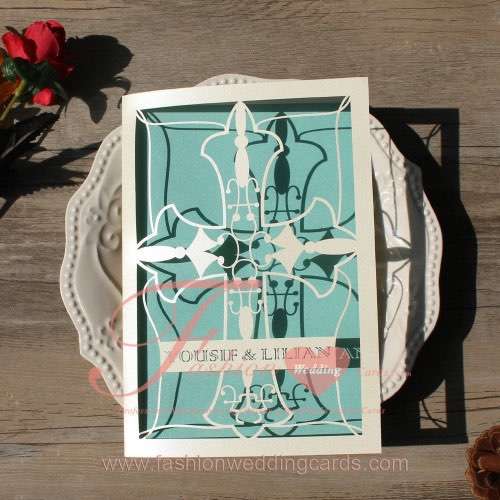 Affordable Laser Cut Cross Wedding Invitations